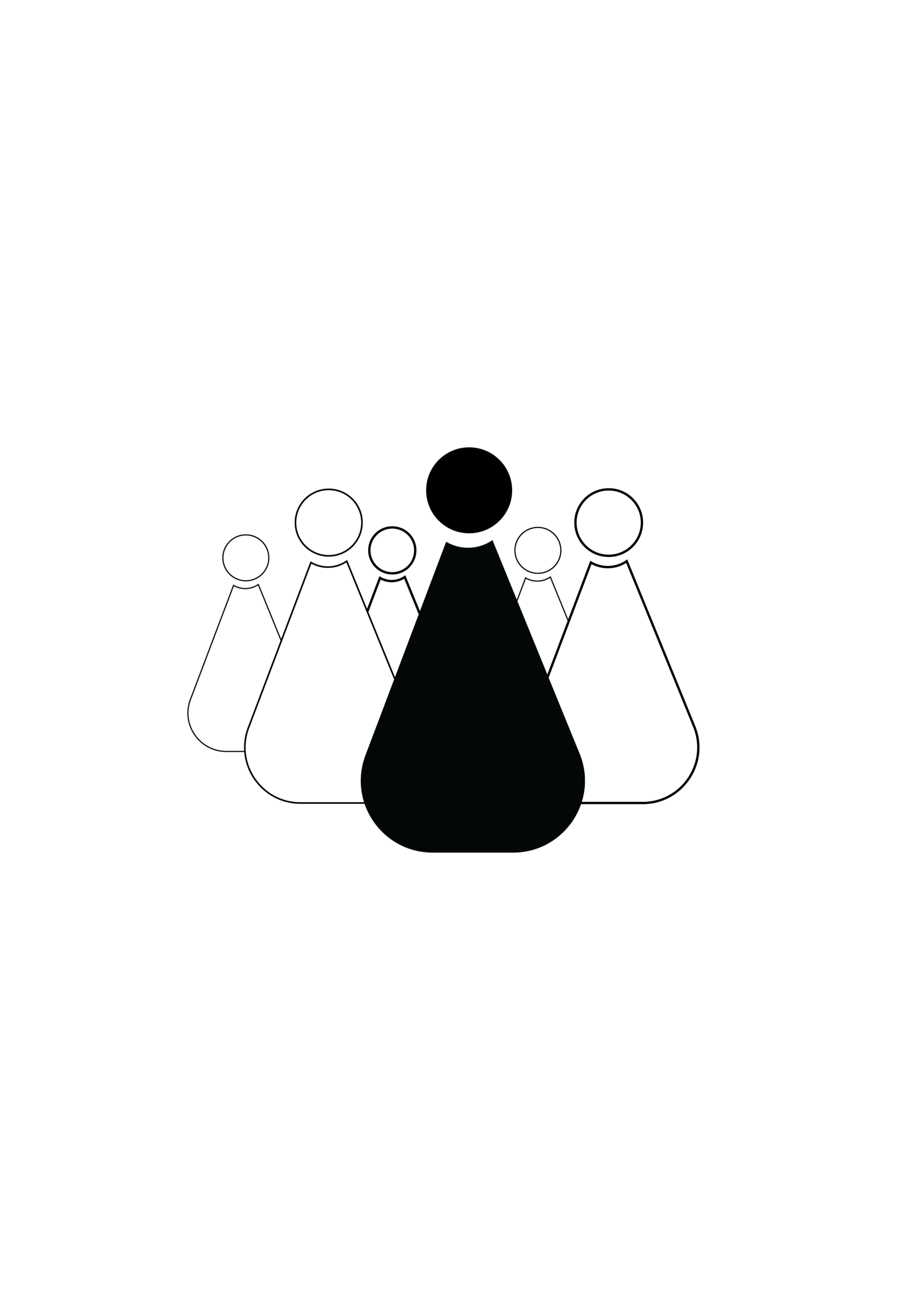Image representing a minimalistic crowd of abstract people.